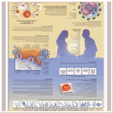 Плакат медицинский ВИЧ и СПИД